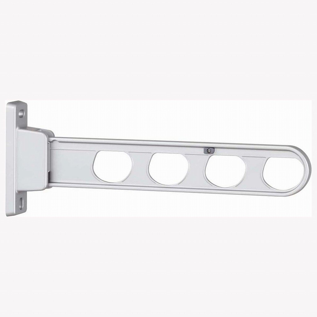 【貨物輸送無料】三角江技研 腰壁用物干し 1本/ ホスクリーン 物干鉄器 ホスクリーン 2本組 色：しろがね色、大きさ：450粍