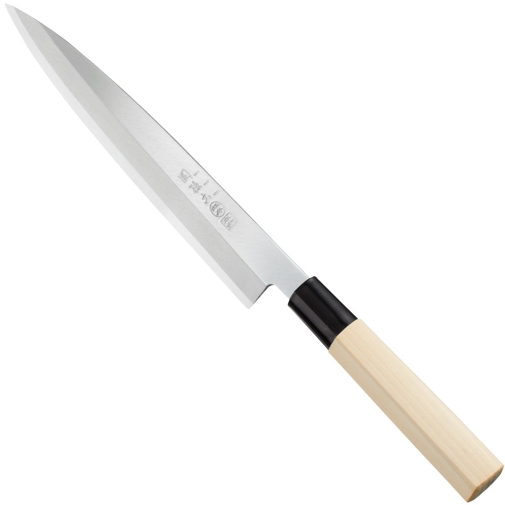 【貨物輸送無料】関孫六 銀寿 本鋼 和ごはん炊き KITCHEN_KNIFE 色：薄墨色、大いさ：200 粍