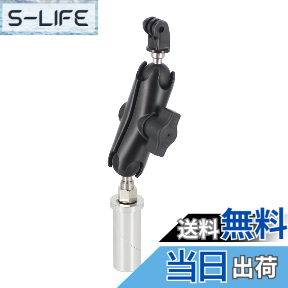【貨物輸送無料】REC-MOUNTS for GoPro(ゴープロ)HERO続きもの用マウント HERO HERO2 HERO3 HERO3+ HERO4 HERO Session 選りぬき相応う 色：しろがね色,黒いこと、大きさ：ステム/φ23-φ25/手M(94粍)