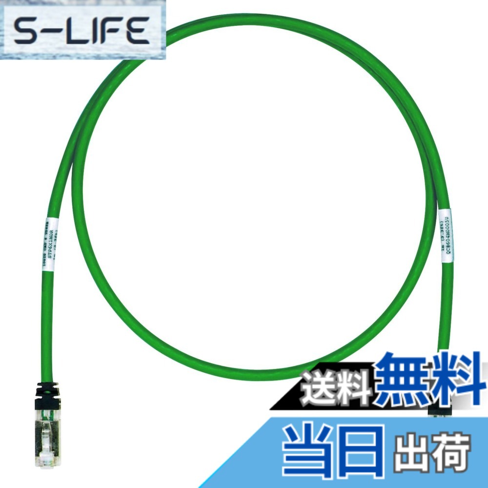 【貨物輸送無料】パンドウイット 遮蔽物 ローカルエリアネットワーク有線テレビ CAT6A 労働者階級遣りくち 各色 STP6X 色：緑、大きさ：15m