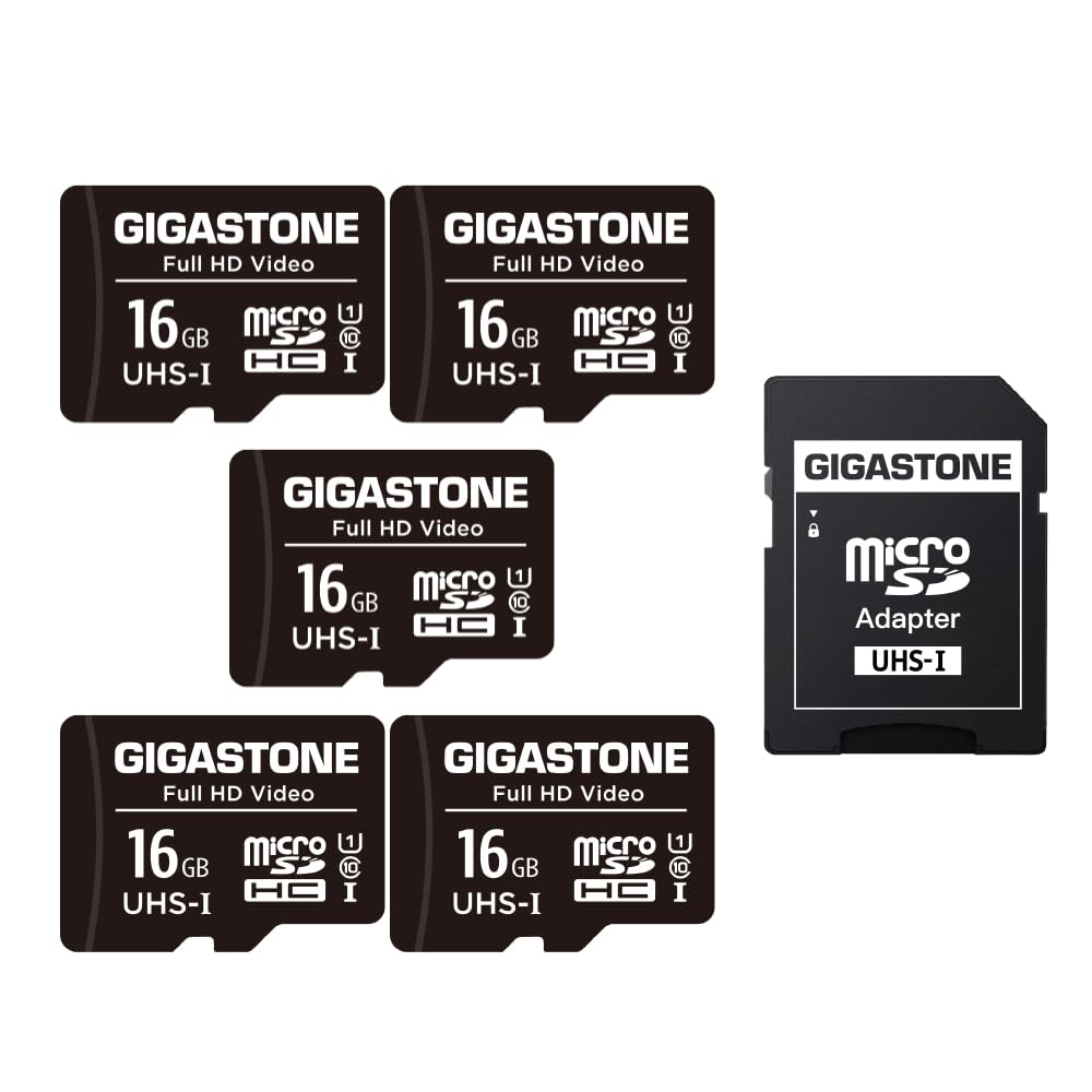 【貨物輸送無料】GIGASTONE Microsd Full 固定ディスク Variation 1 色：16GB Full 固定ディスク Video 5枚仕掛ける