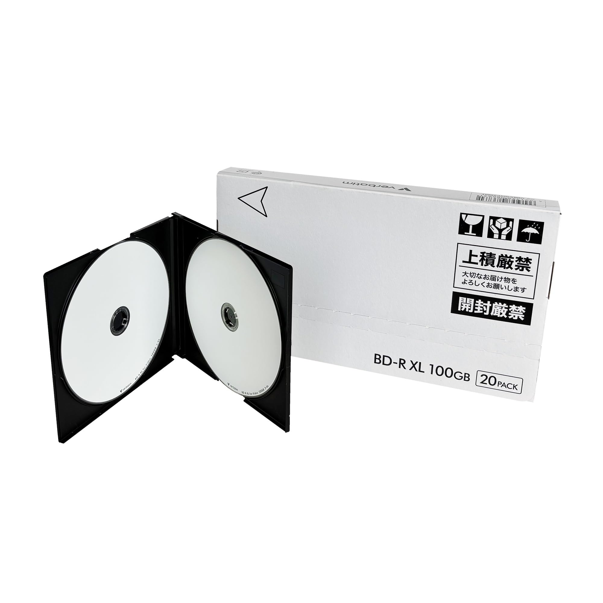 【貨物輸送無料】Verbatim BD-R/RE 色：白いこと、大きさ：1回録画 100GB