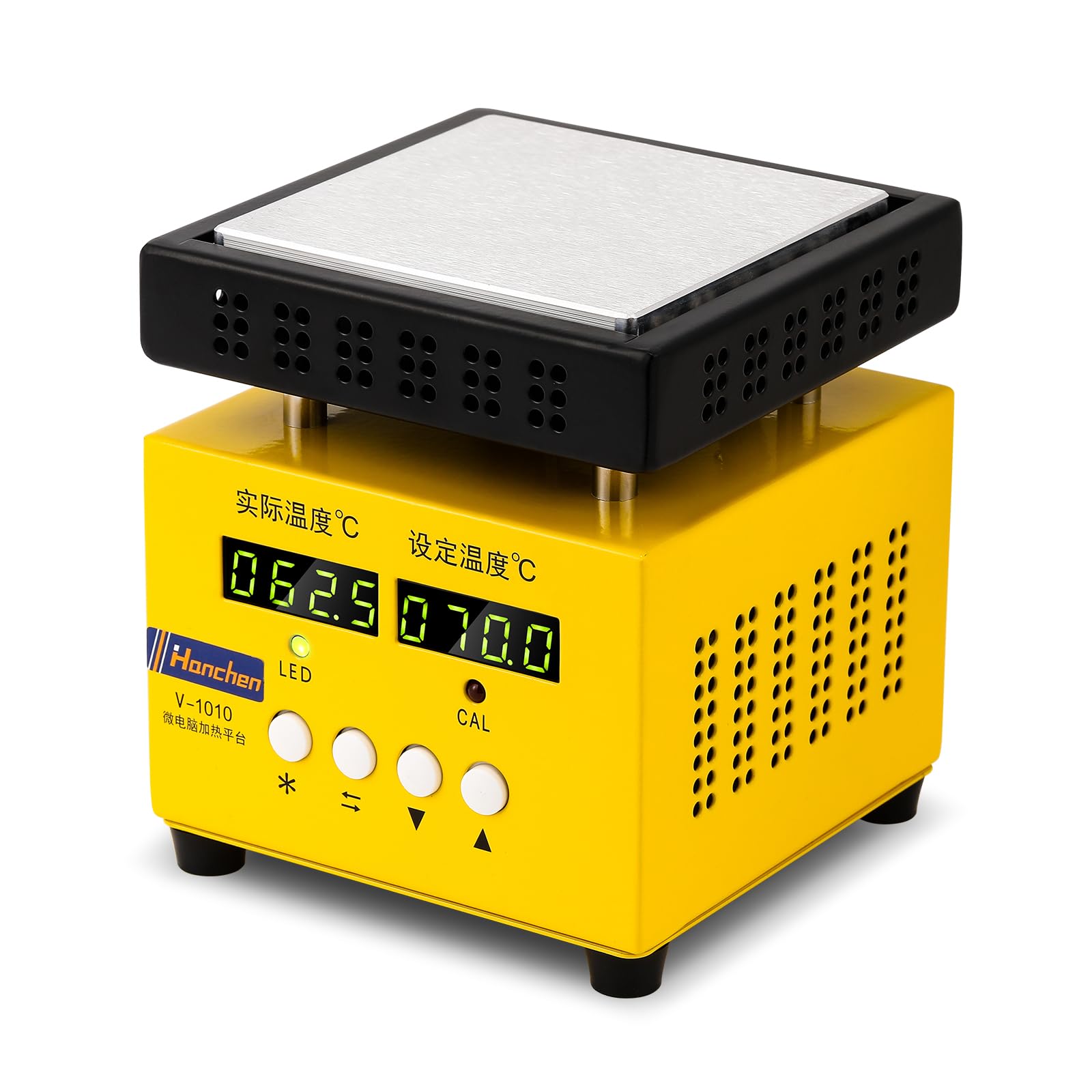 【貨物輸送無料】Hanchen 熱っぽいお皿 10*10糎 加工用熱っぽい暖房器 タイマー付 室温-400度デジタル体温制御装置 PID抑えつける 写真フィルム溶接書き割り付 脂決定付ける 治具金型予熱用 はんだ信用販売/予熱/熱する/かわき切る用 軽銀お皿 高熱熱っぽいお皿暖房器 大いさ：10*10糎