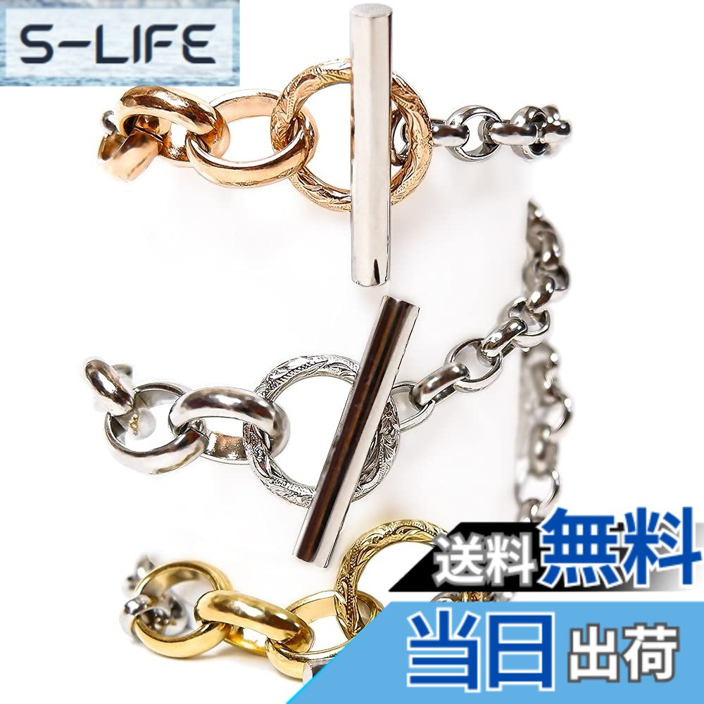 【貨物輸送無料】ハワイアン宝飾品 腕輪 鋳貨 レディース メンズ スクロール 波 金属元素アレルギー反応相応う サージカル ステンレス鋼 差し上げ物 インスタ 色：サクラ色ゴールド、大いさ：一大いさ