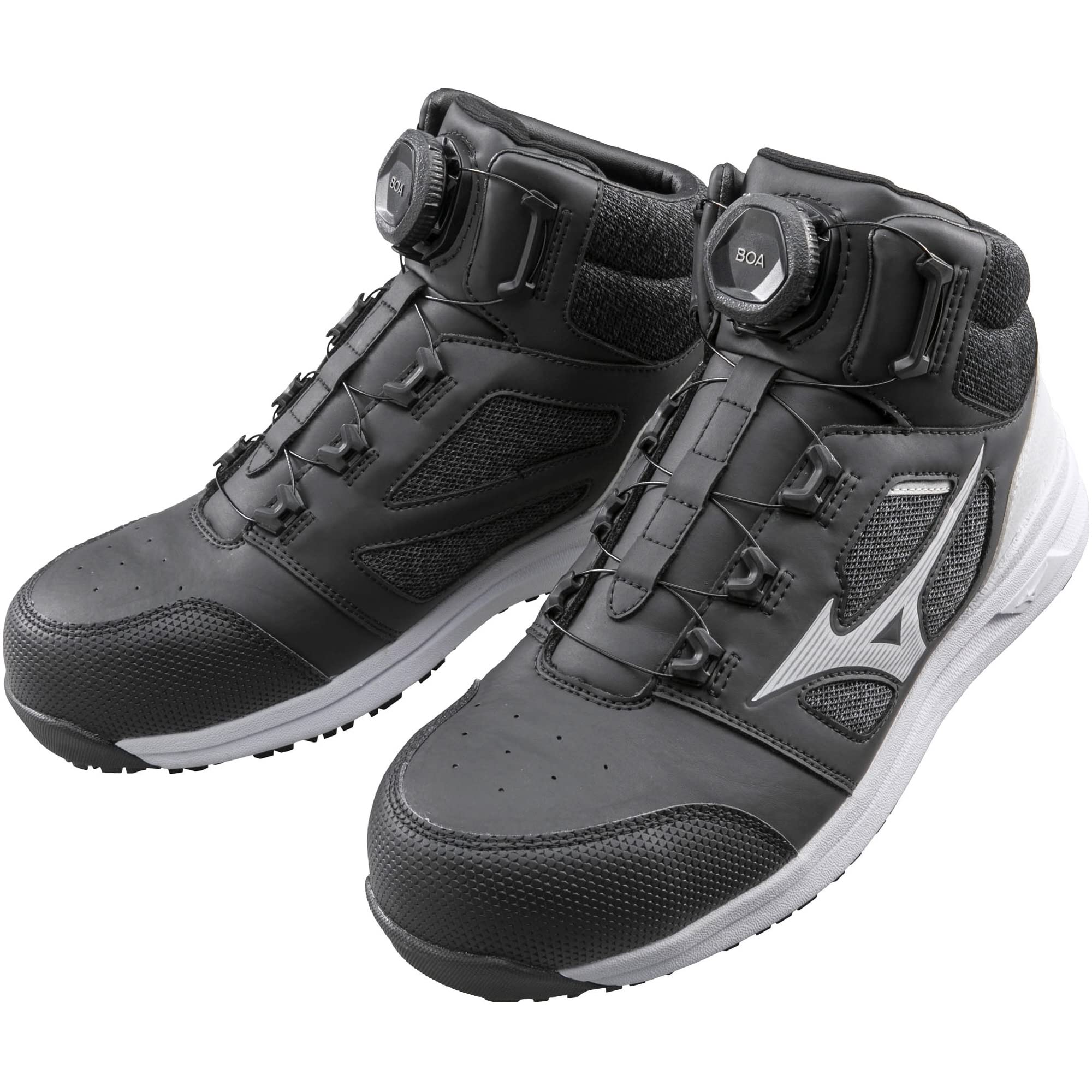 【貨物輸送無料】MIZUNO(ミズノ) メンズ 安全性のある靴 オールマイティ LS273M BOA細工物シューズ 色：黒いこと/白いこと、大いさ：26.5 珊 3E シューズ-サッカー・フットサル-フットサル