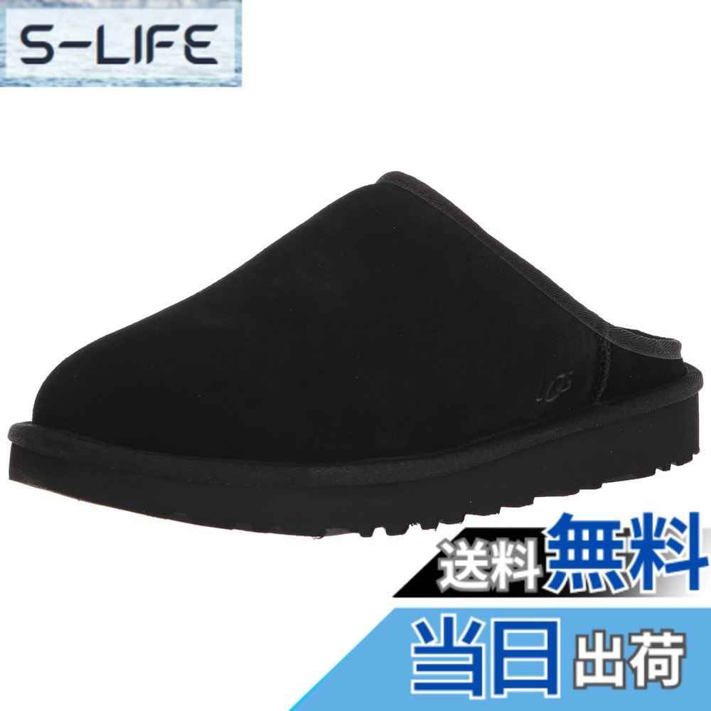 【貨物輸送無料】UGG メンズ M CLASSIC SLIP-ON家庭用スリッパ 色：黒いこと、大きさ：23.0 珊