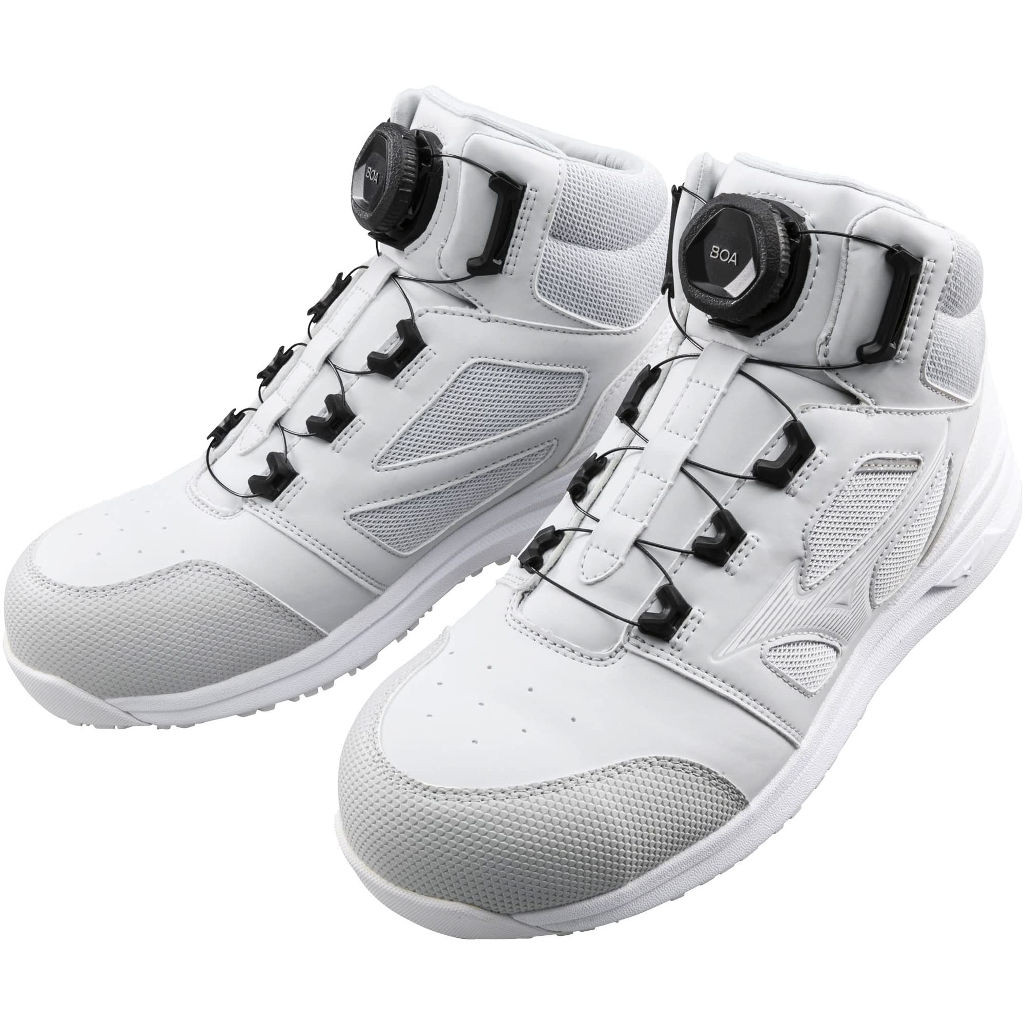 【貨物輸送無料】MIZUNO(ミズノ) メンズ 安全性のある靴 オールマイティ LS273M BOA細工物シューズ 色：薄墨色/白いこと、大きさ：25.0 珊 3E