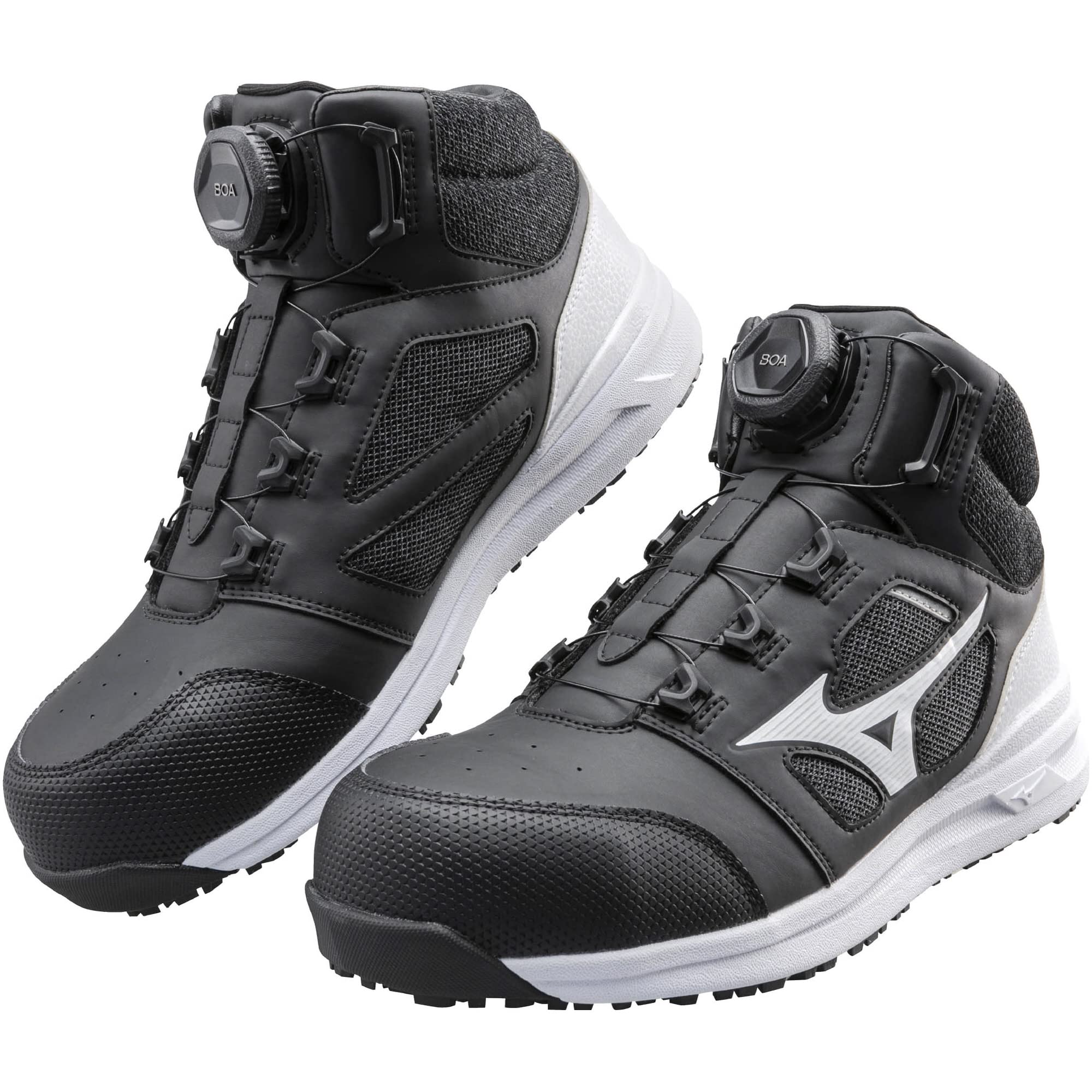 【貨物輸送無料】MIZUNO(ミズノ) メンズ 安全性のある靴 オールマイティ LS273M BOA細工物シューズ 色：黒いことx白いこと(09)、大きさ：28.0 珊