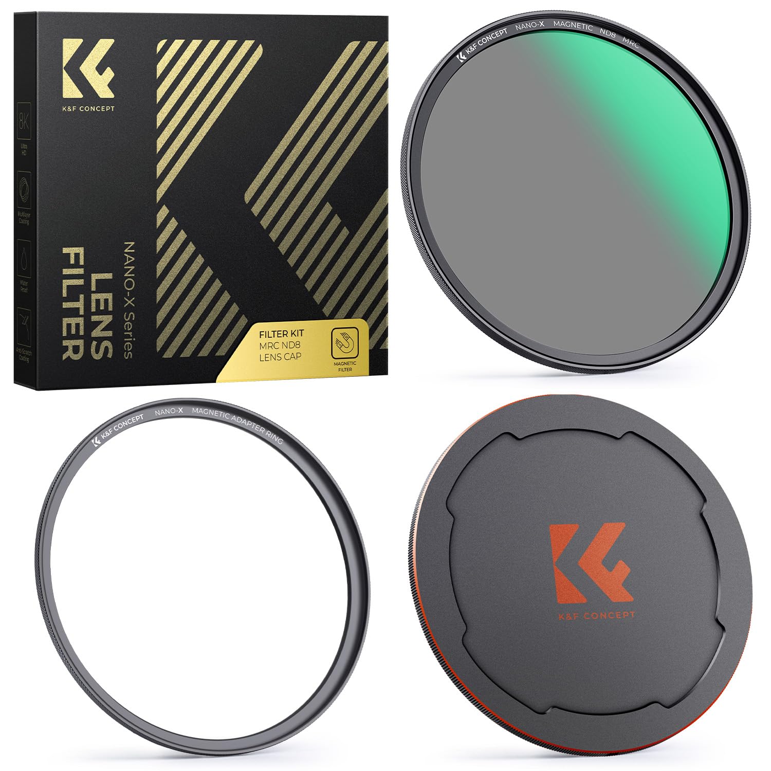 【貨物輸送無料】K\u0026F Concept ND8フィルアター Nano-X … 大きさ：77粍