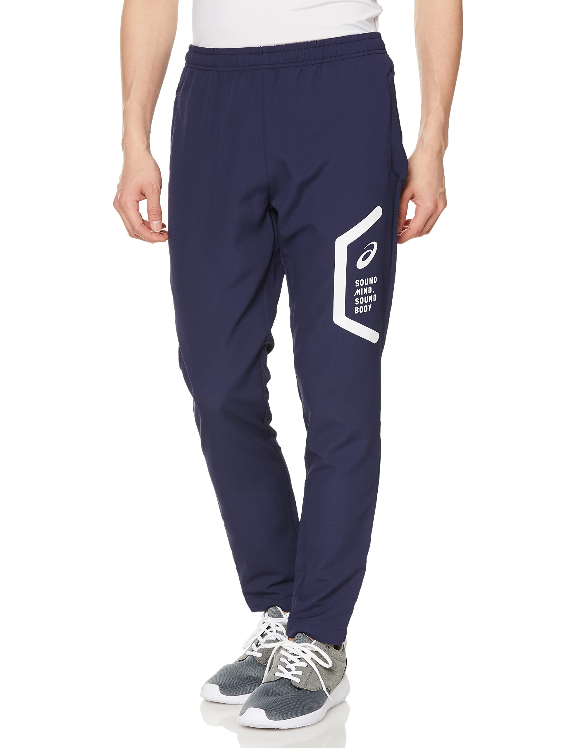【貨物輸送無料】asics(アシックス) トレーニングウエアクロスパンツ(か細い) 2031C266/2031E053メンズ 色：[新真似形]400(ピーコート)、大いさ：4XL