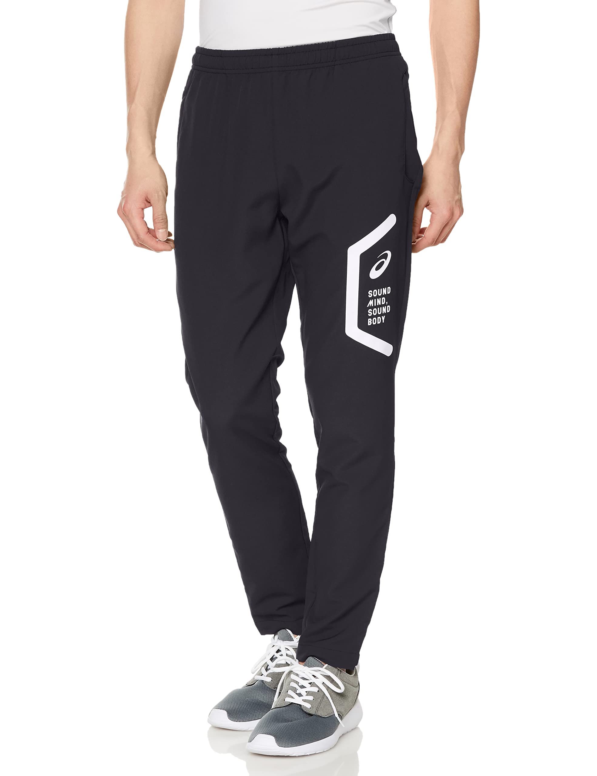 【貨物輸送無料】asics(アシックス) トレーニングウエアクロスパンツ(か細い) 2031C266/2031E053メンズ 色：[新真似形]001(公演黒いこと)、大いさ：2XL