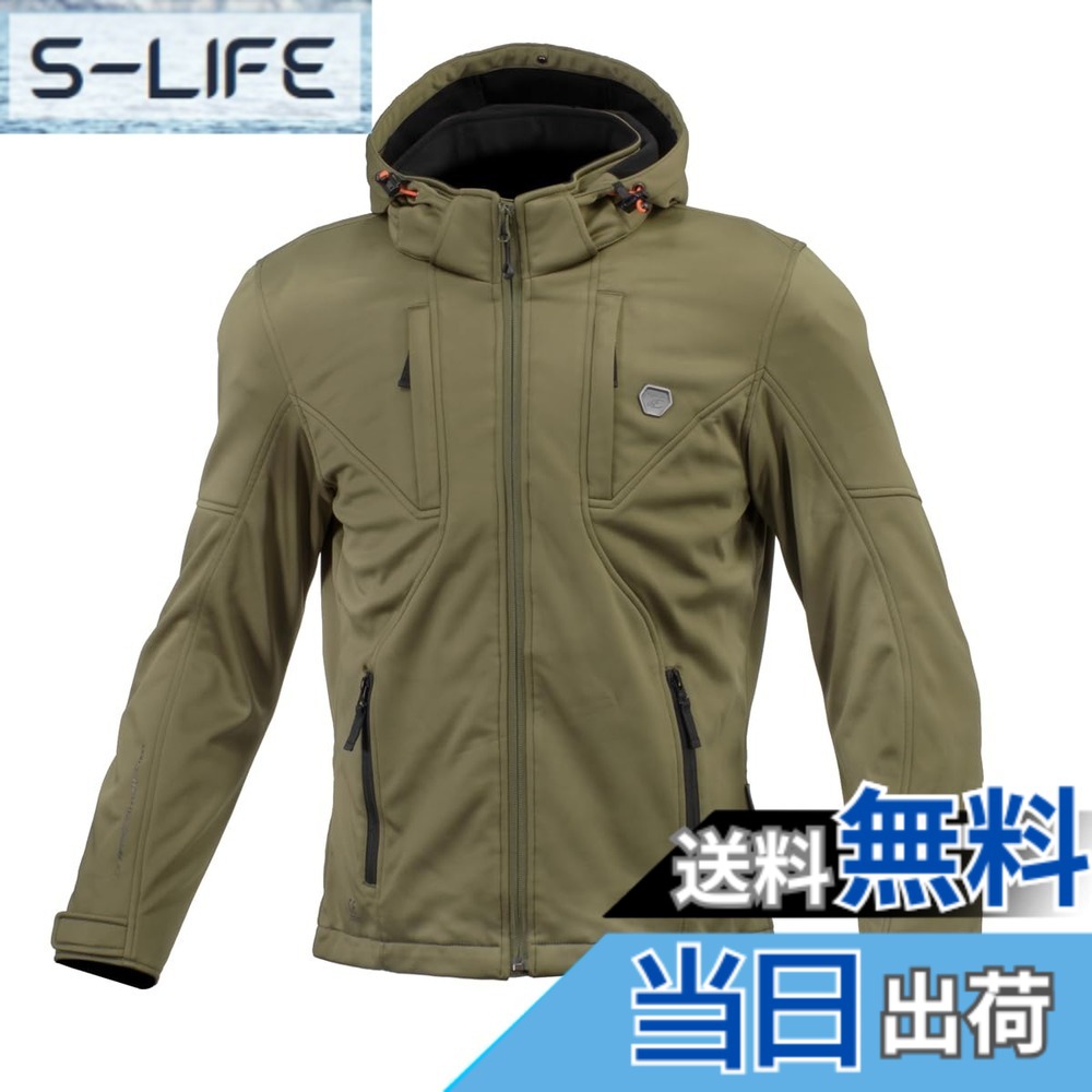 【送料無料】[コミネ] バイク用 JK-602 JK-6021 JK-6022 プロテクトソフトシェルシステムパーカCOAT 色：オリーブ、サイズ：3XL｜S-LIFE