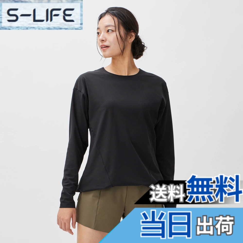 【貨物輸送無料】[機敏さ] 水泳着 空想科学小説 Eco L/S UV Top ステイフィットエコロングスリーブユーブイトップ レディース SFW72334 色：黒いこと、大いさ：L
