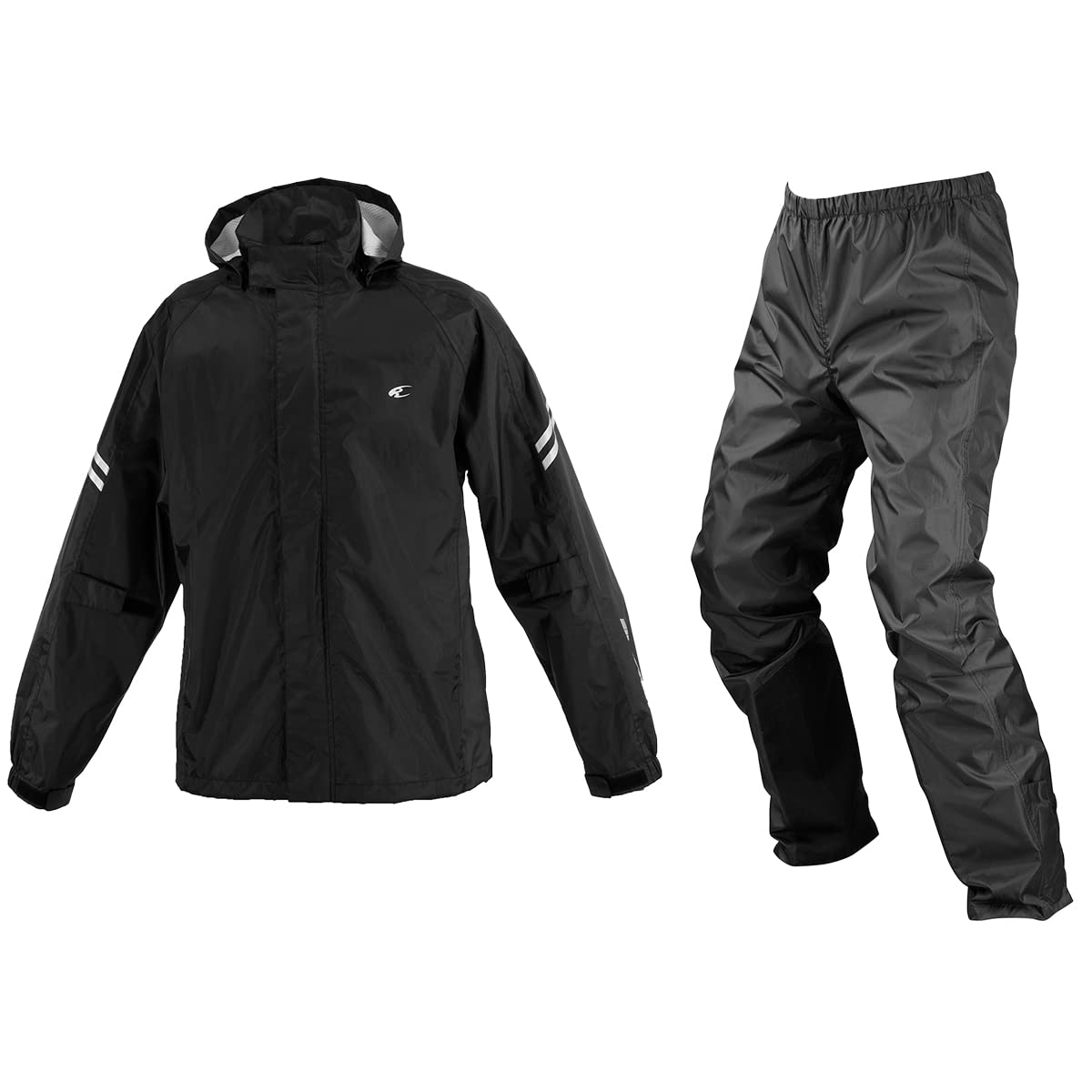 【貨物輸送無料】コミネ(KOMINE) 自動二輪車用 ブレスターレインウェアフィアート RK-539 RK-5393 雨具 カッパ 雨合羽 色：黒いこと、大きさ：L