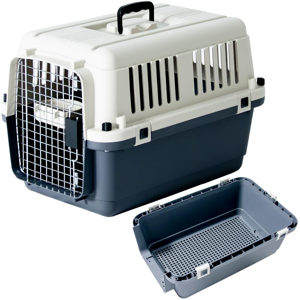 【貨物輸送無料】プチリュバン 愛玩動物持ちはこび 小型犬 中型犬 色：すのこ付き添い人薄墨色、大いさ：L