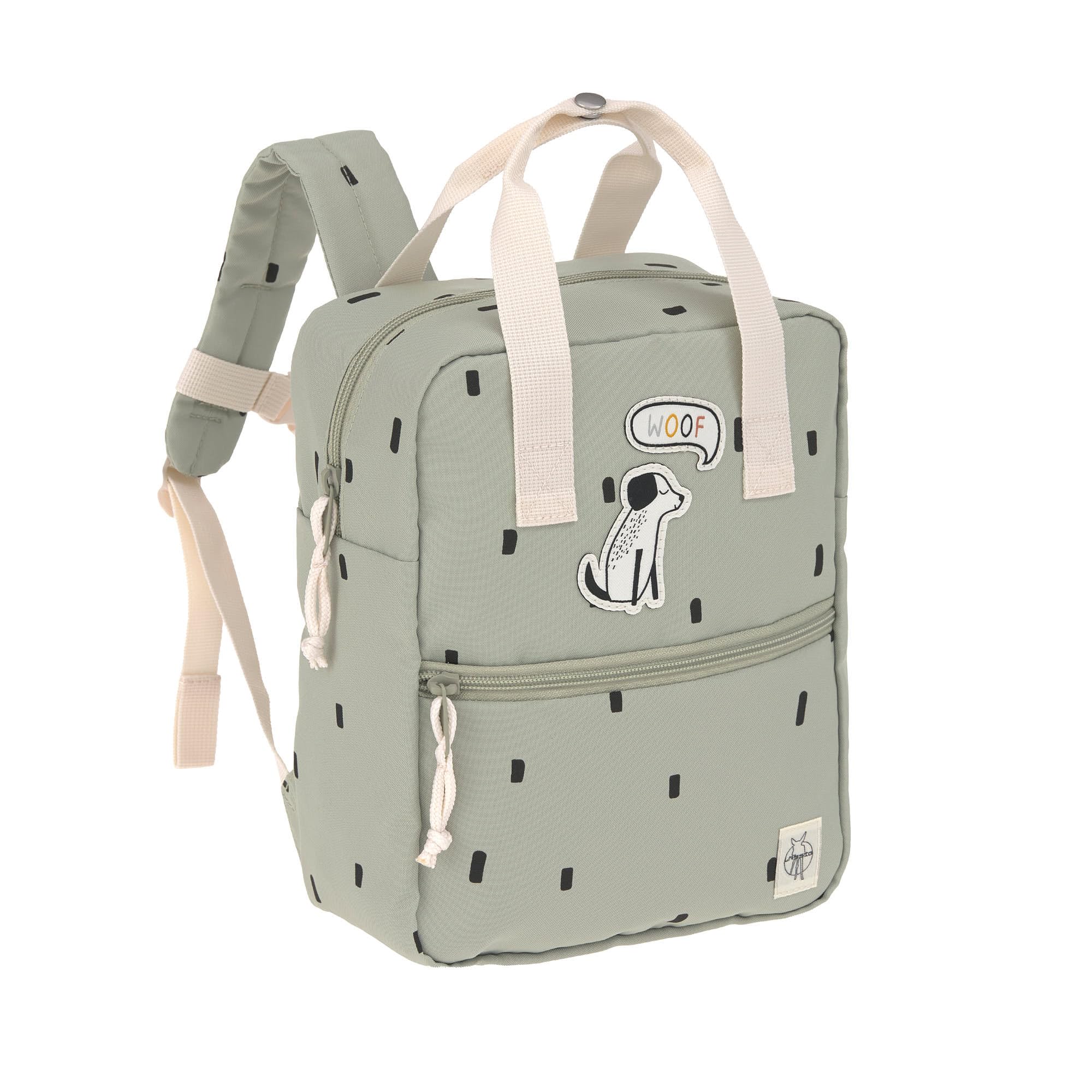 【貨物輸送無料】[LASSIG] レッシグ Mini Square Backpack Happy Prints ミニスクエアバックパック 色：light olive、大きさ：28 糎