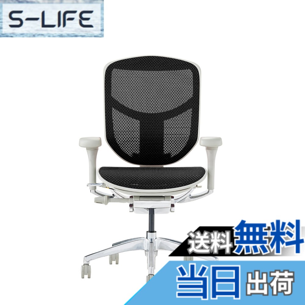 【貨物輸送無料】エルゴヒューマン2(ergohuman2) 事務室女性議長 ENJOY 楽します 色：メッシュ:黒いこと / 枠組み:薄墨色、大いさ：置き目印字機