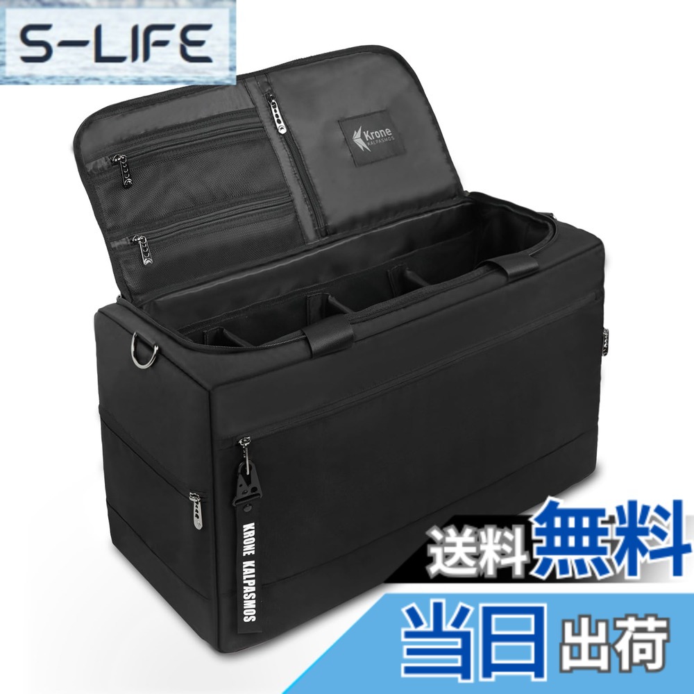 【貨物輸送無料】Krone Kalpasmos 旅する用ダッフルバッグ 50L 特大大きさ スポーツダッフルバッグ メンズ 青碧 色：黒いこと、大きさ：24 x 15 x 2.7 inches