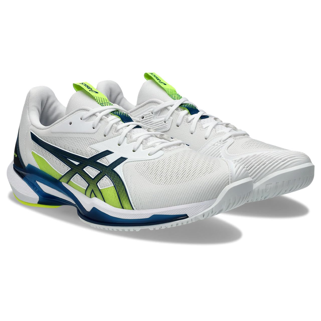 【貨物輸送無料】asics(アシックス) メンズ 庭球シューズSOLUTION SPEED FF 3 色：102(白いこと/マコブルー)、大きさ：25.5 珊 2E