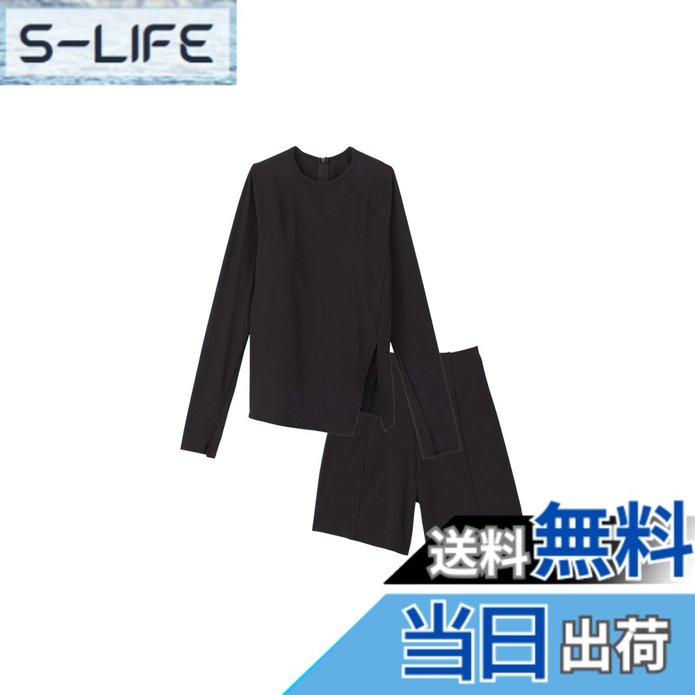 【送料無料】Speedo(スピード) 【水陸両用】レディース L/S Separates ロングスリーブセパレーツ レディース セパレート SFW22430 UVカット機能 ストレッチ レジャー ヨガ 色：ブラック、サイズ：L｜S-LIFE