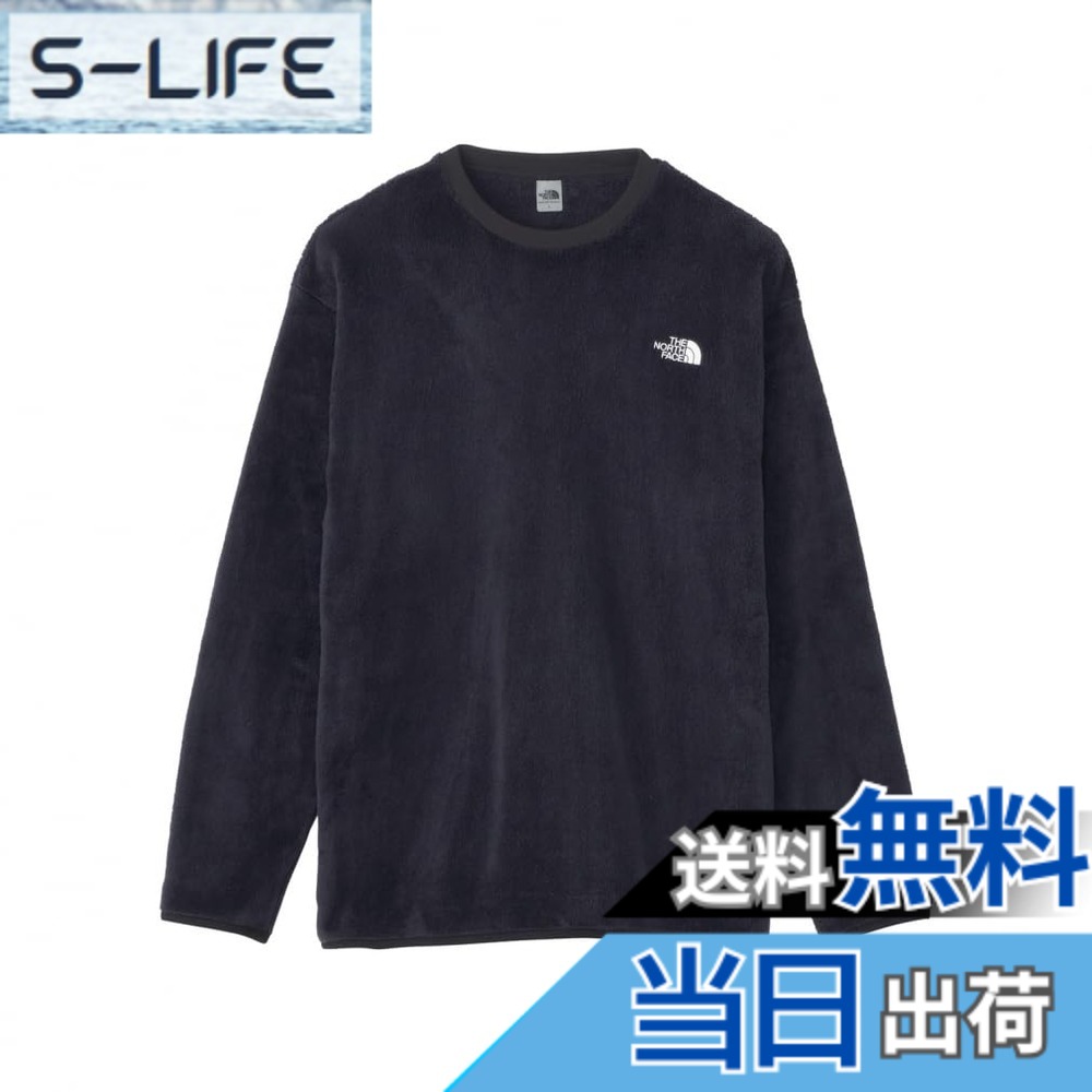 【貨物輸送無料】THE NORTH FACE(ザ・ノース・フェイス) フリース カットソーバーサミッドクルー Versa Mid Crew メンズ成年者 NA72480メンズ 色：黒いこと、大きさ：S