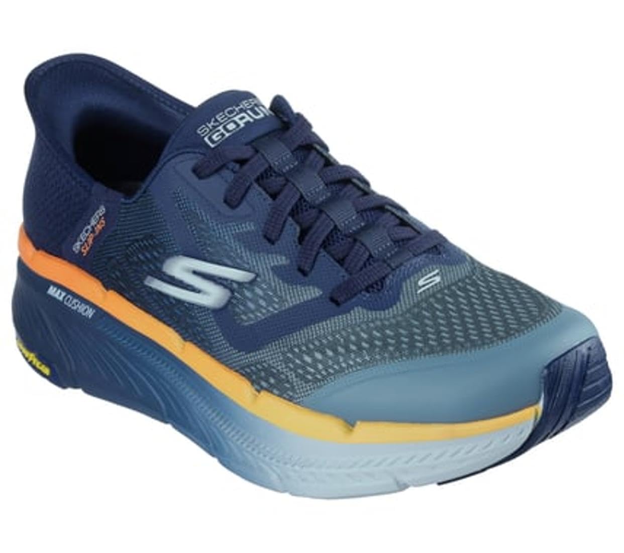 【貨物輸送無料】SKECHERS(スケッチャーズ) メンズ Max Cushioning Premier 2.0 Ascendant Ii Hands Free Slip-insスニーカーブーツ 色：NVOR、大きさ：25.5 糎
