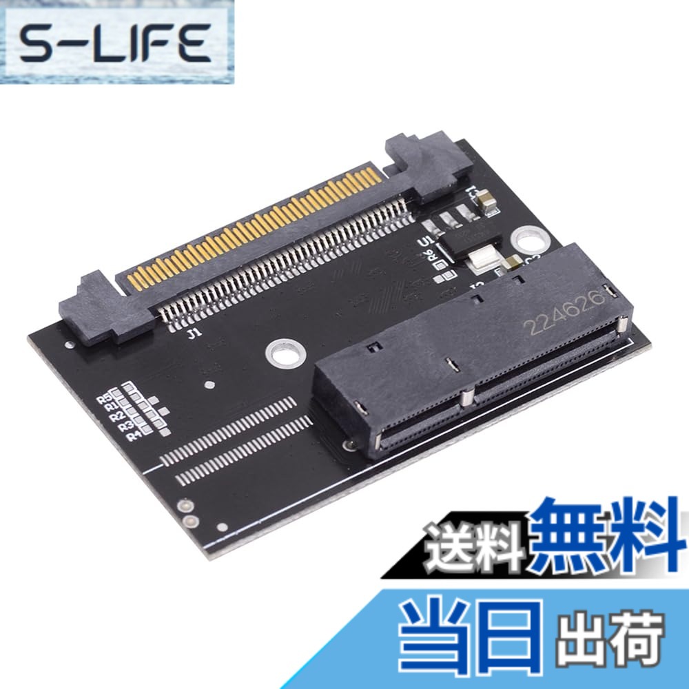 【貨物輸送無料】Cablecc NVMe NGFF M-key4X進行掛りアダプタから物指し1UGEN-ZEDSFF遊撃手SSDE1.S来歴アダプタ 色：黒いこと