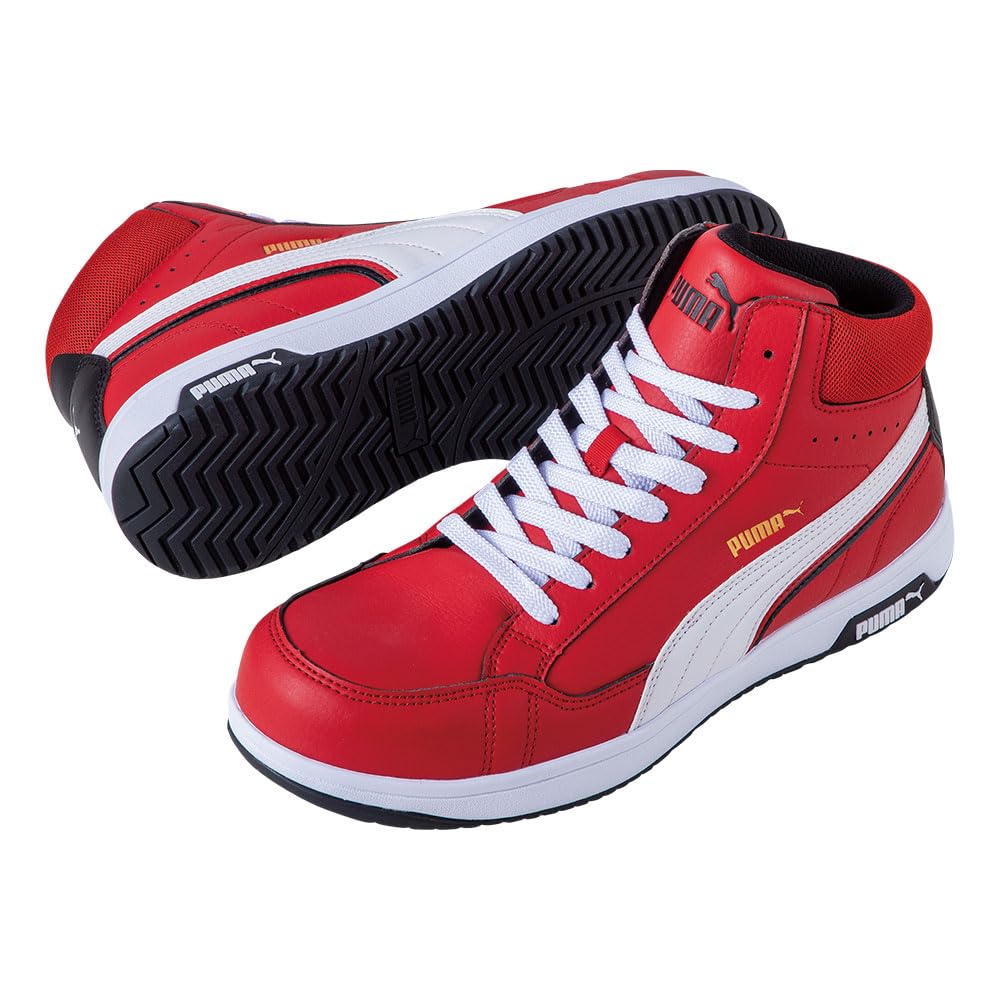 【貨物輸送無料】PUMA SAFETY(プーマセーフティー) メンズ JSAA A種お墨付き 先芯組みあわせる脂 ぼうぜん自失吸い入れる 静電細工物シューズ 色：赤いこと、大きさ：28.0 珊
