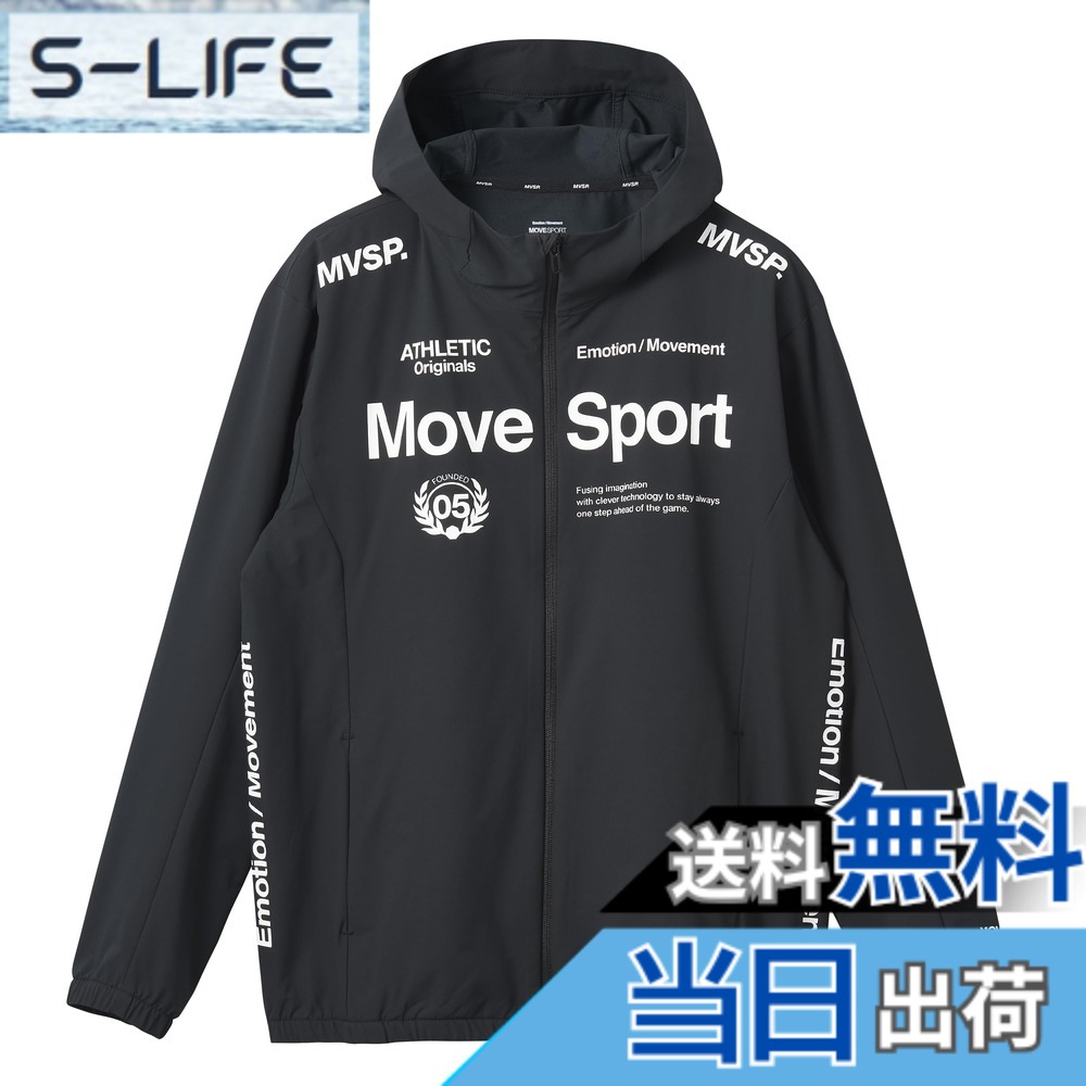 【貨物輸送無料】[デサント] プルオーバー MOVESPORT 【石川祐希着付ける模範例あり】 AIRY TRANSFER ともし火ウォーム フルジップフーディー 軽さ 4WAY伸ばすこと 保温 はっ水 形づくる 駈けっくら 色：BK00(ST4FJK21M)、大きさ：O