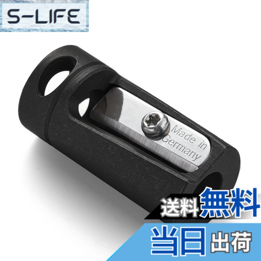 【貨物輸送無料】KeyUnity 木筆削り 手動 小型 持ちはこび用 KT00 えんぴつけすり 6-8粍木筆相応う チタン製 吊り穴付き添い人 軽さ 錆びにくい EDC物の具 研ぎ ミニ 木筆/クレヨン/アイブロウペンシル/木枝など 色：KT00BKPVD黒いこと