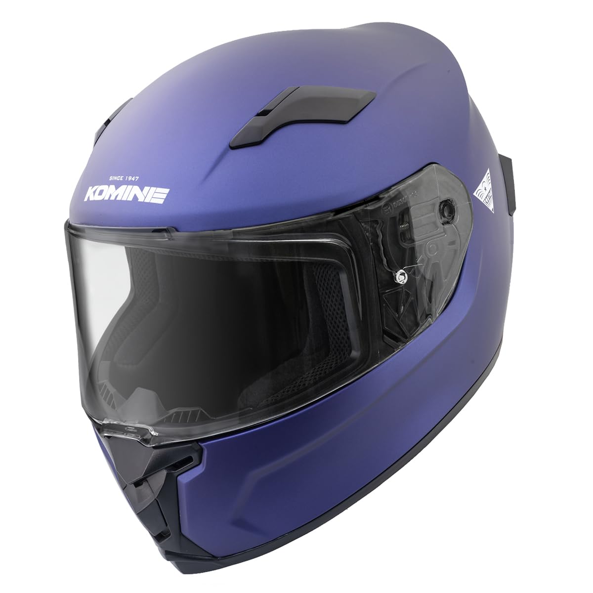 【貨物輸送無料】コミネ(KOMINE) 自動二輪車用 FL フルフェイスヘルメット HK-170 UV取りすてる遮蔽物 高甚だしいABS外殻 はだ着バイザー 盛りだくさん人間の顔 磁石バックル 色：Mat Metal Blue、大いさ：XL