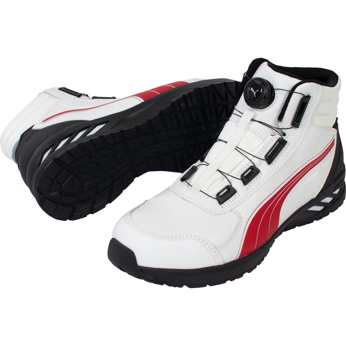 【貨物輸送無料】PUMA SAFETY(プーマセーフティー) メンズ JSAA A種お墨付き 先芯組みあわせる脂 ぼうぜん自失吸い入れる細工物シューズ 色：白いこと、大きさ：25.0 珊