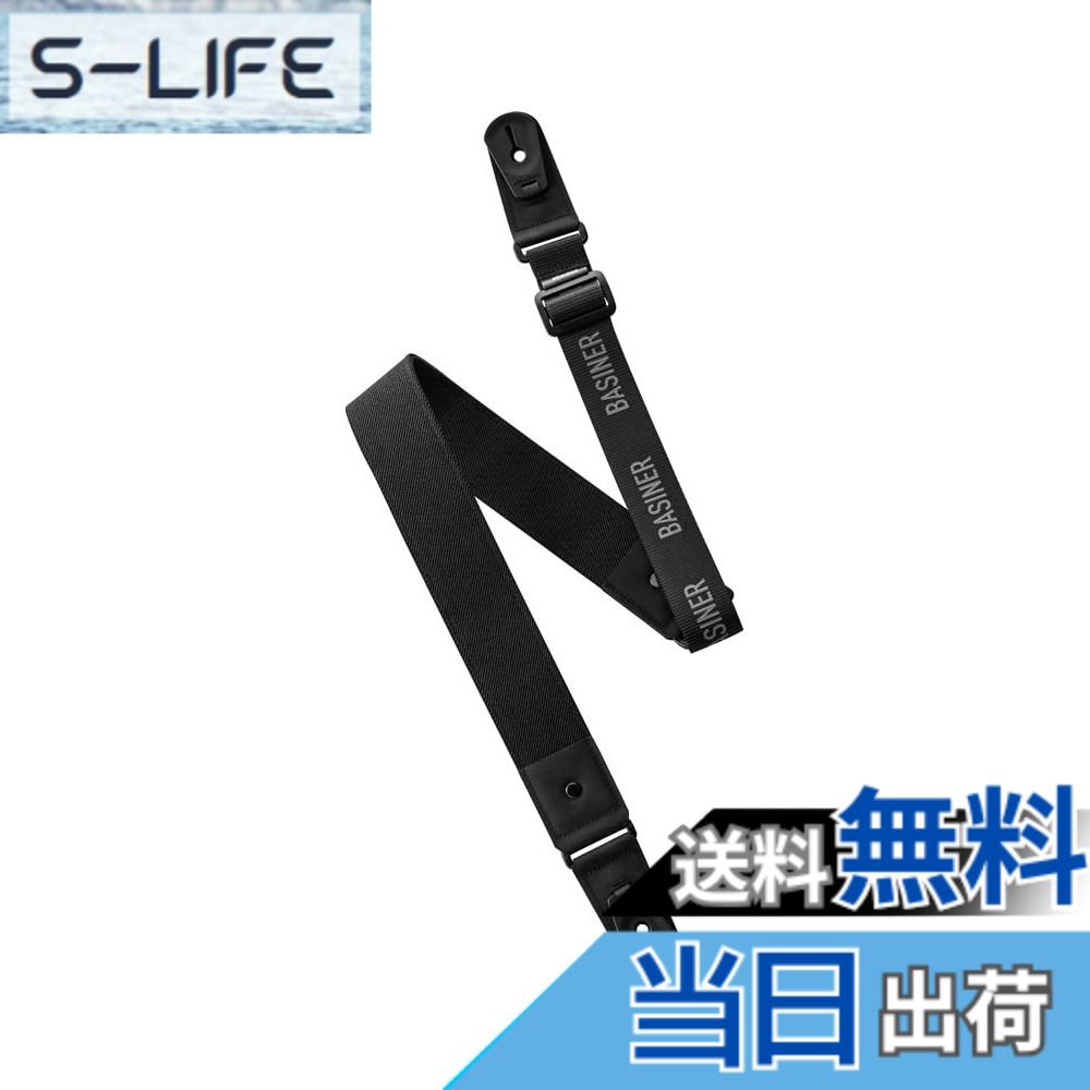 【送料無料】basiner ベイシナー ギターストラップ DURA STRAP VITALGRIP 色：Black Monogram、サイズ：固定｜S-LIFE