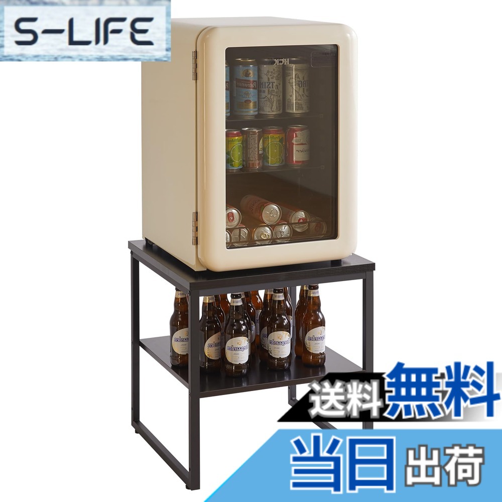 【貨物輸送無料】Aibiju サイドテーブル 四角四面 電気冷蔵庫仕合わせ 色：黒いこと、大いさ：抽き出しなし