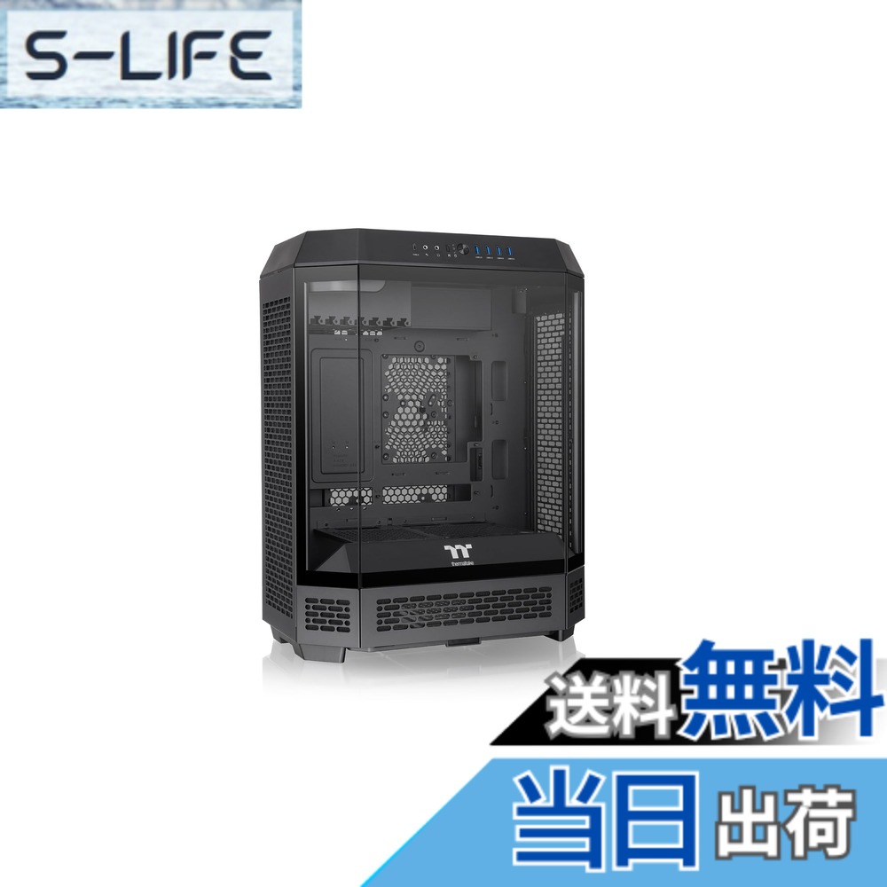 【貨物輸送無料】Thermaltake The Tower 600 色：黒いこと、大きさ：Mid Tower