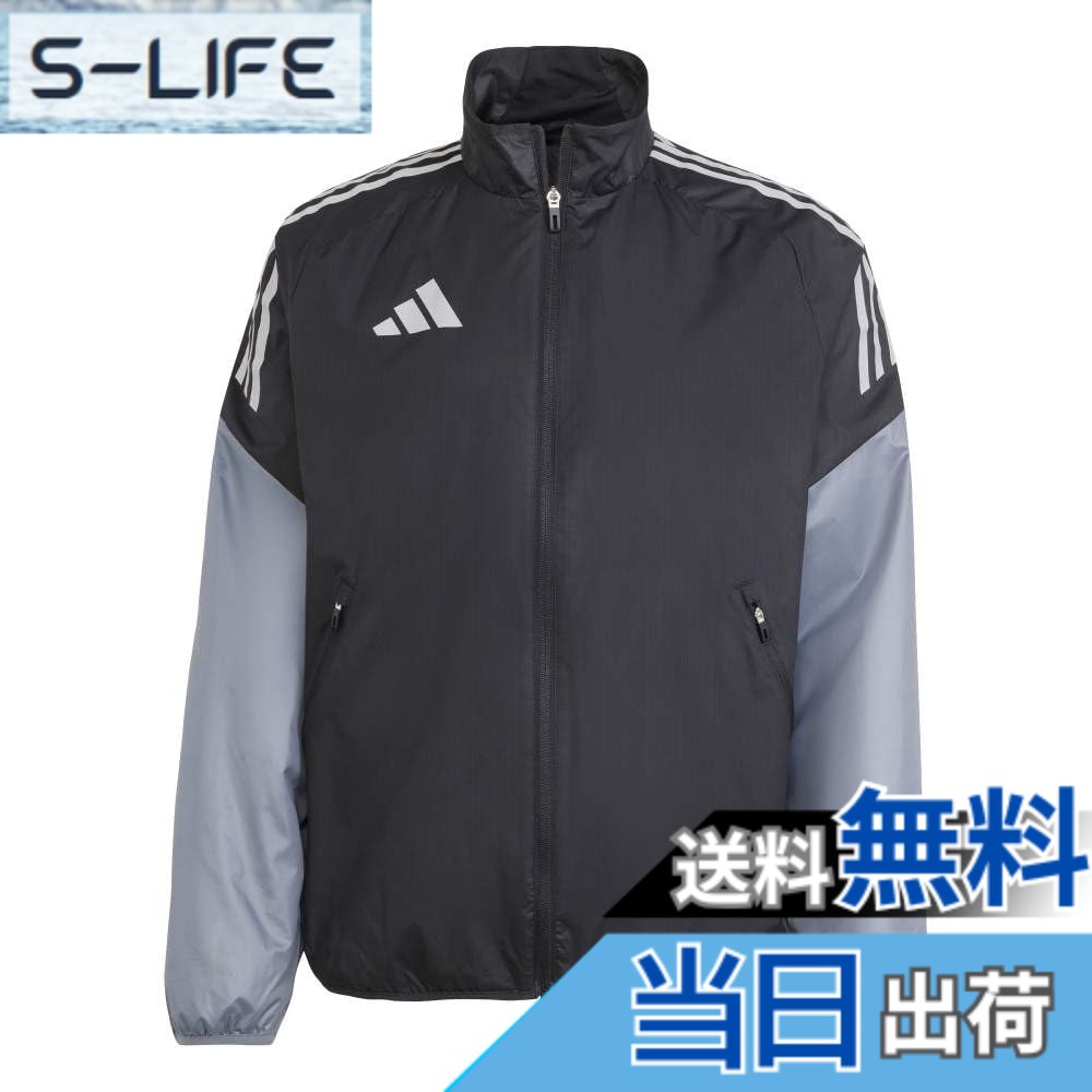 【貨物輸送無料】adidas(アディダス) 蹴球 ジャケットウインドジャケット KSB76メンズ 色：黒いこと/チームオニックス (JP1258)、大きさ：M