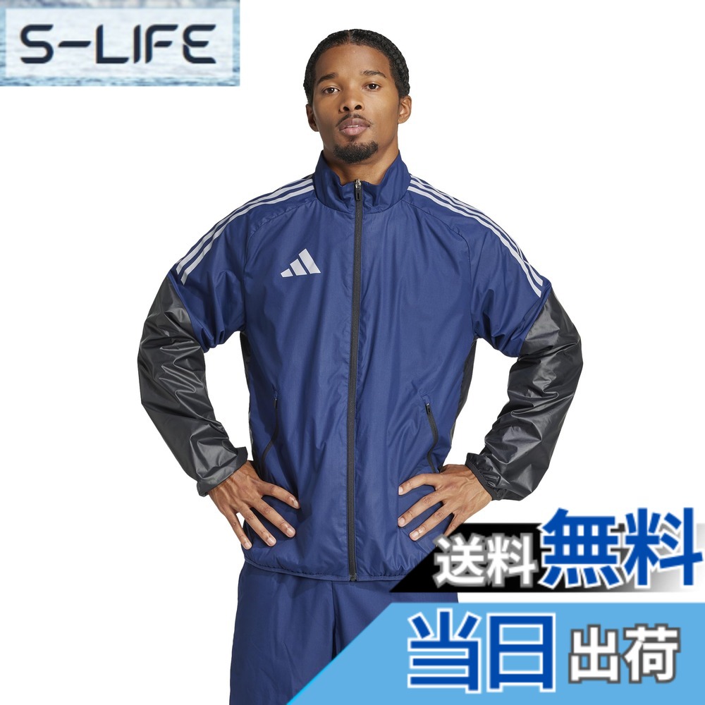 【貨物輸送無料】adidas(アディダス) 蹴球 ジャケットウインドジャケット KSB76メンズ 色：チームネイビーブルー/黒いこと (JP1259)、大きさ：4L