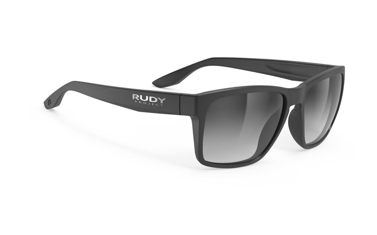 【貨物輸送無料】[RUDYPROJECT] 黒眼鏡 Spinhawk Edge スピンホークエッジ 色：ブラックマットフレーム スモークブラックデグレンズ SP905106-0000、大いさ：水晶体幅：60粍
