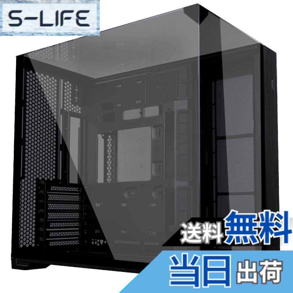 【貨物輸送無料】LIANLI うしろ側コネクトATX相応う真っただ中楼観マイコン入れもの O11 Vision Compact 色：黒いこと