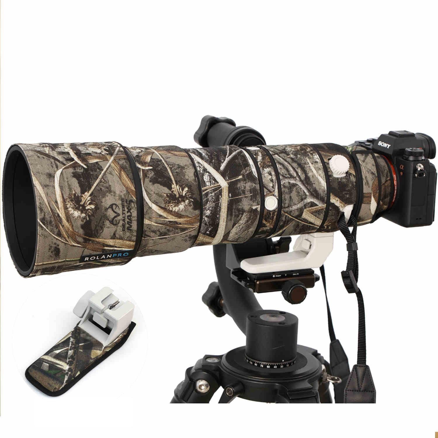 【貨物輸送無料】ROLANPRO擬装水晶体取りまかなう ソニーFE 200-600粍 F5.6-6.3 G OSS相応う 三層社会システムの雨合羽望遠レンズカモフラージュカバー series 色：#9 干し草擬装