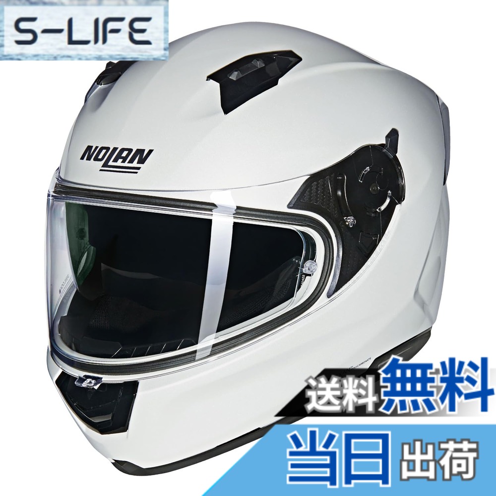 【貨物輸送無料】【国内置き目品】 NOLAN (ノーラン) 自動二輪車用 安全帽 盛りだくさん人間の顔 N60-6 色：PEARLWHITE/320、大きさ：XL
