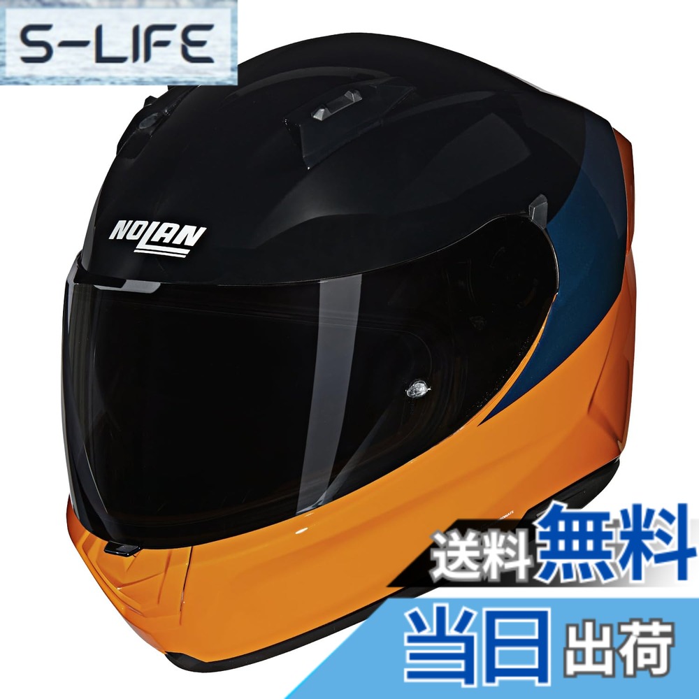 【貨物輸送無料】【国内置き目品】 NOLAN (ノーラン) 自動二輪車用 安全帽 盛りだくさん人間の顔 N60-6 色：ORANGE/342、大きさ：M