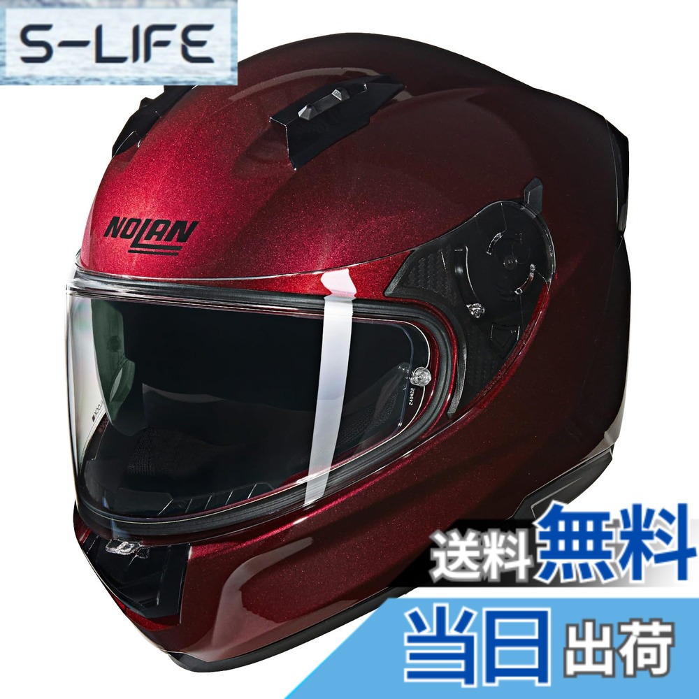 【貨物輸送無料】【国内置き目品】 NOLAN (ノーラン) 自動二輪車用 安全帽 盛りだくさん人間の顔 N60-6 色：RED/321、大きさ：M
