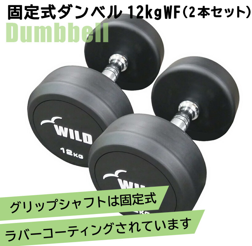 楽天市場】固定式 クローム 12kg 2本セット送料無料 ダンベル