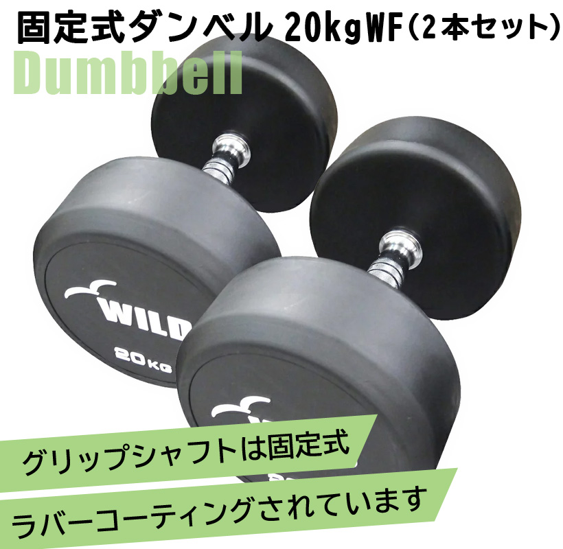 く日はお得♪ WILD FIT ワイルドフィット 固定式ダンベル 24kg WF 2本