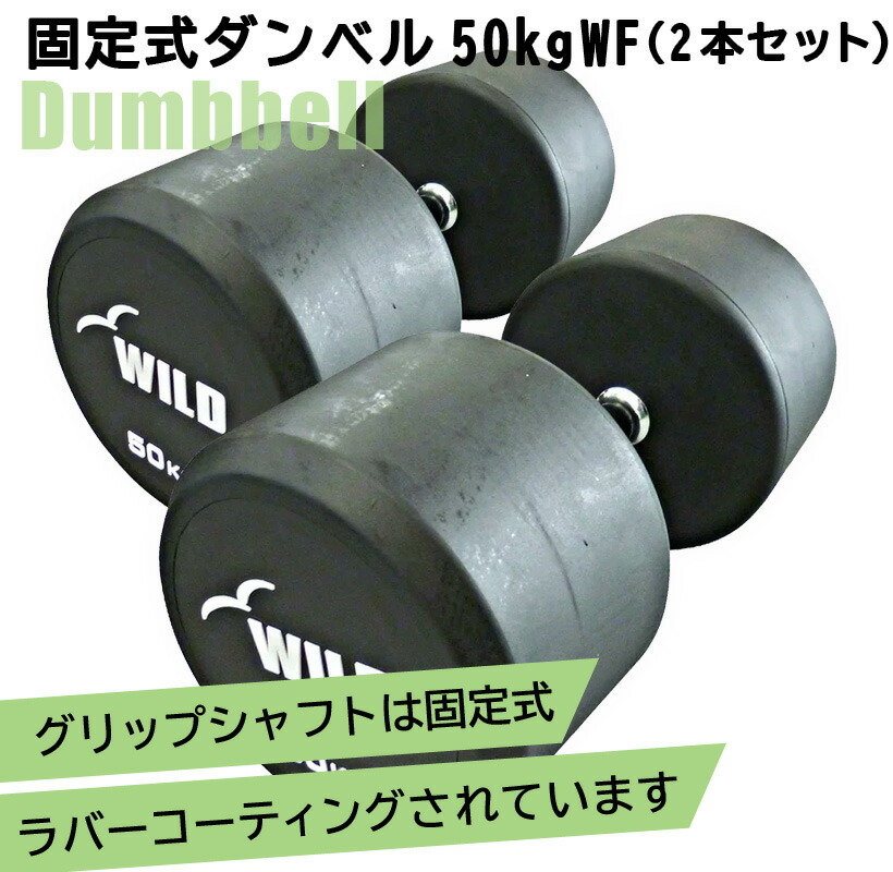 ヘックスラバーダンベル　50 ㎏　2個 楽天市場】ラバー ヘックス ダンベル 50kg × 2個 セット