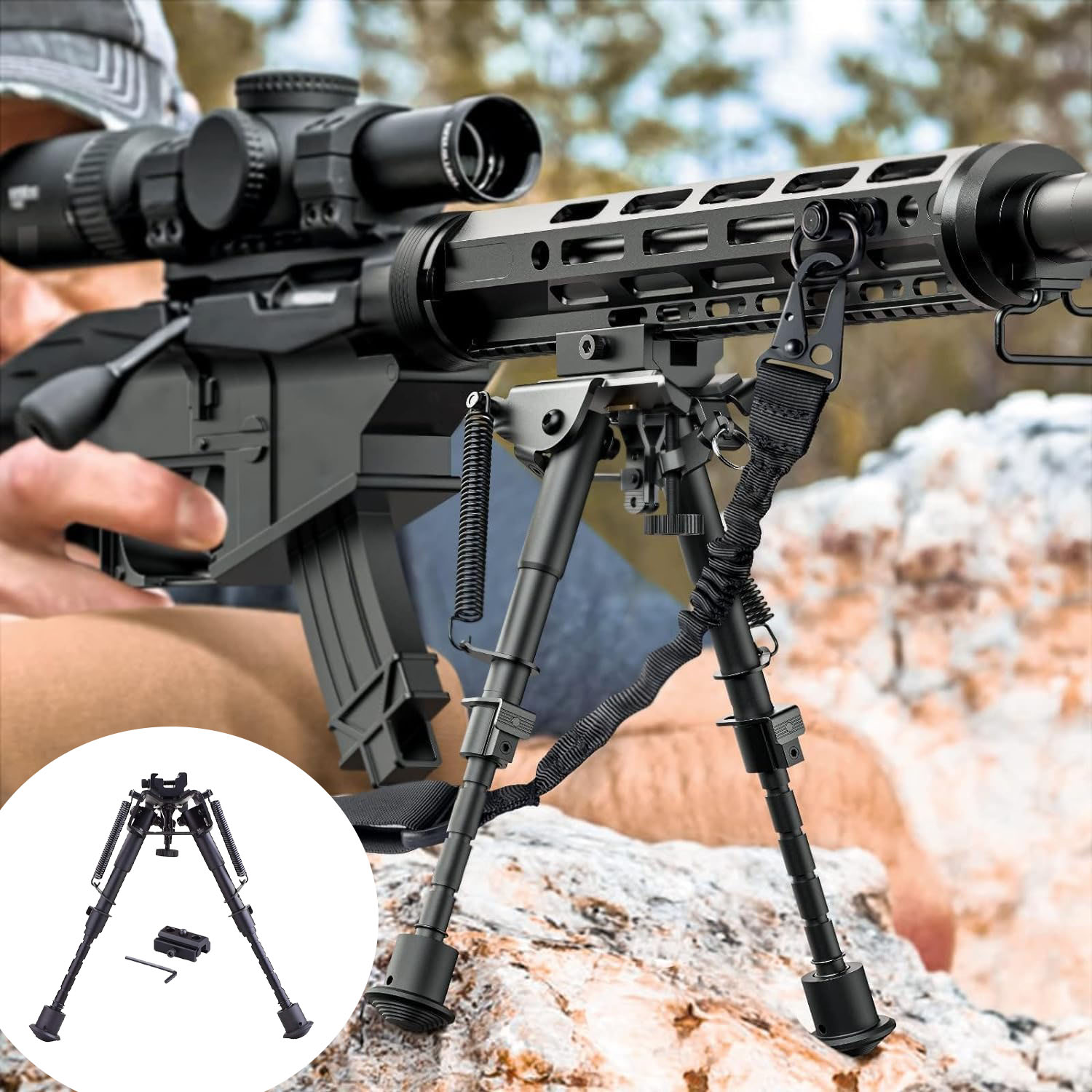 楽天市場】HARRIS製 バイポッド スイング式/脚スライドネジ固定調整