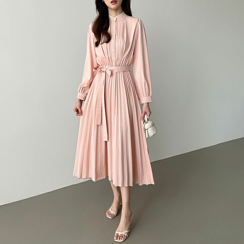 7/21！クーポンで2,970円】 ワンピース シャツワンピース プリーツ