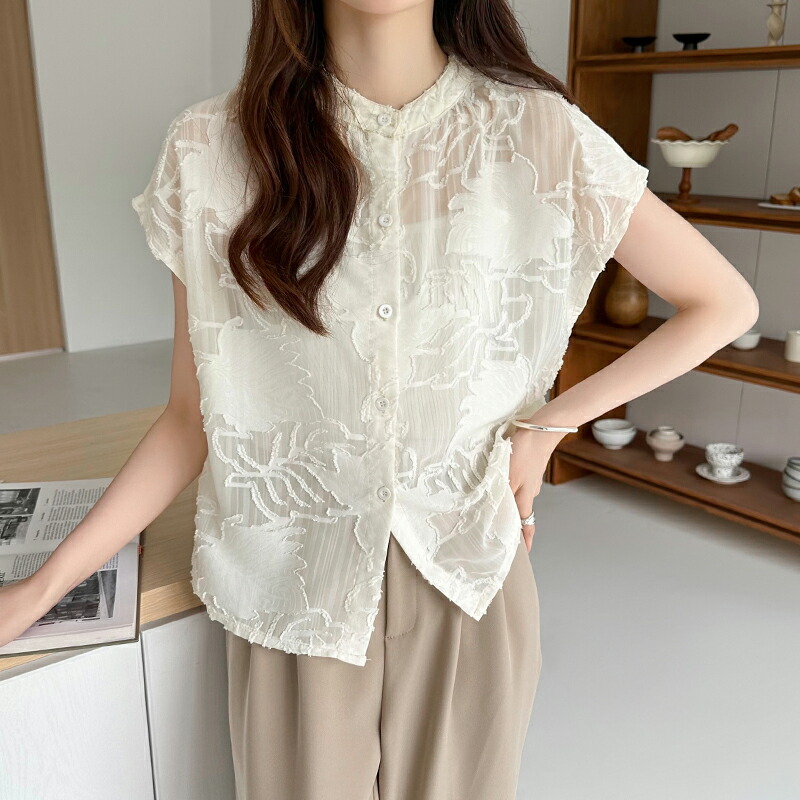 女性用シアー素材ブラウス｜おしゃれな半袖レディースブラウスのおすすめが知りたい！