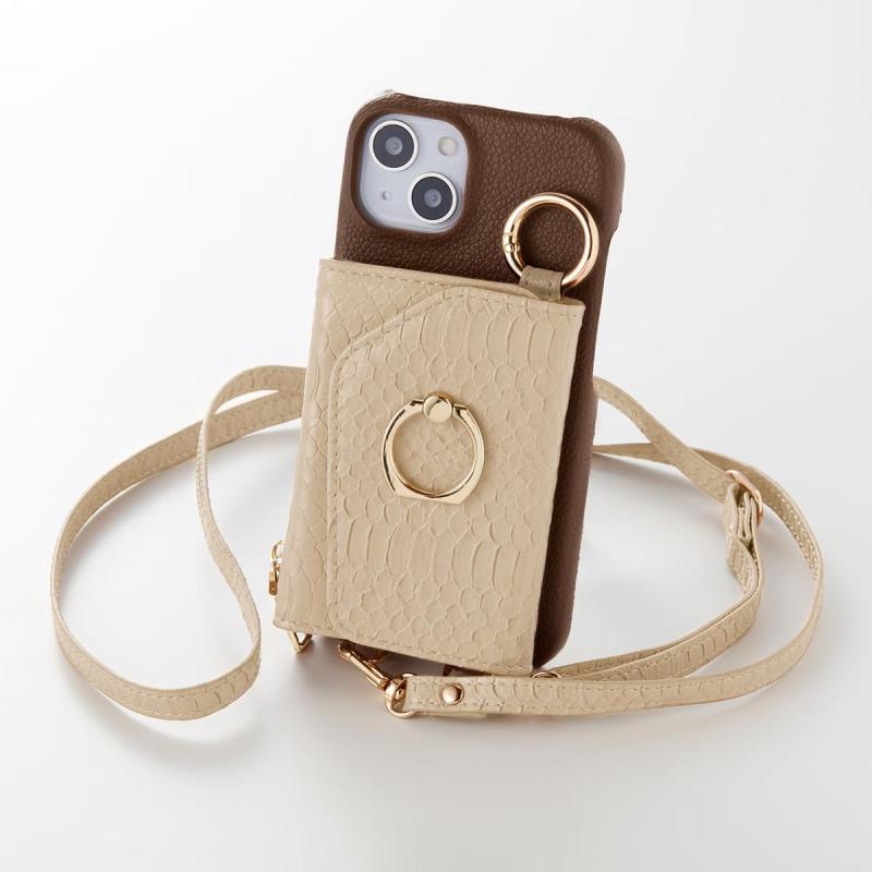 enHANCE スマホケース ストラップ付 iphone 15 入れもの